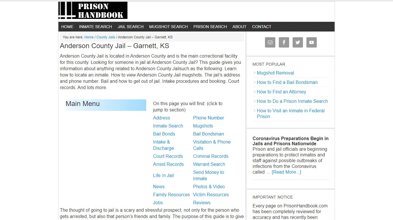 Anderson County Jail – Garnett, KS